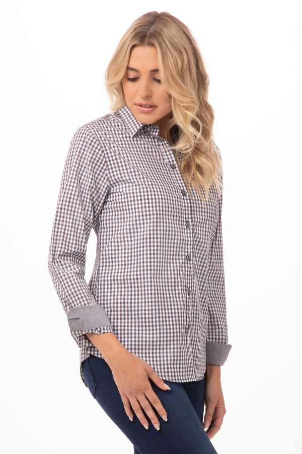 Modern Gingham Long Sleeve Dress Shirt