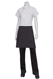 Wide Half Bistro Apron with Contrasting Ties