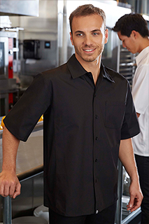 Cool Vent™ Cook Shirt: Black - side view