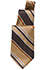 Brown/Gold Striped Tie - side view