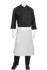 Tapered Chef Apron: White - side view