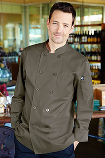 Perugia Olive Chef Coat - side view