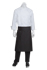 Tapered Chef Apron: Black - side view